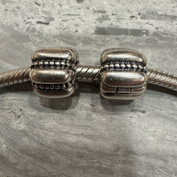 Set of 2 Pandora Retired Sterling Silver Crazy Clip Charms - Picture 2 of 4